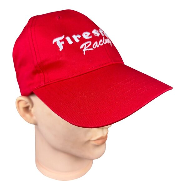 Vintage Firestone Racing Red Snapback Hat Adjustable Cotton Cap - Picture 3 of 11